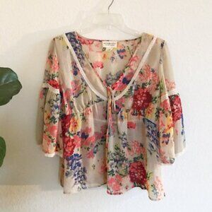 Floral Sheer Women's Top